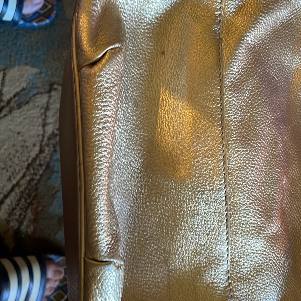 Michael Kors Fulton Metallic Gold Hobo Bag - Picture 12 of 12